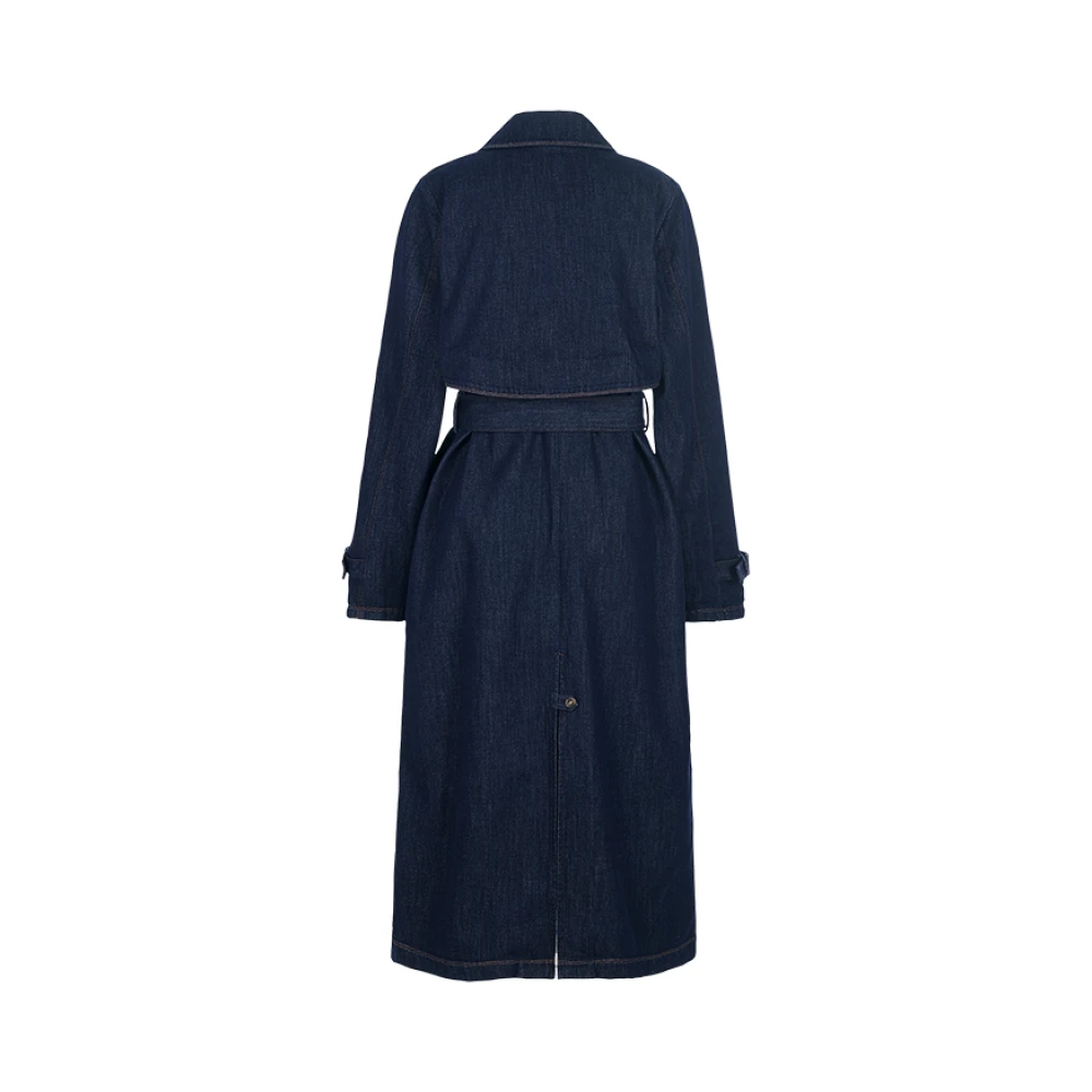 RIANI Donkerblauwe denim trenchcoat Blue Dames