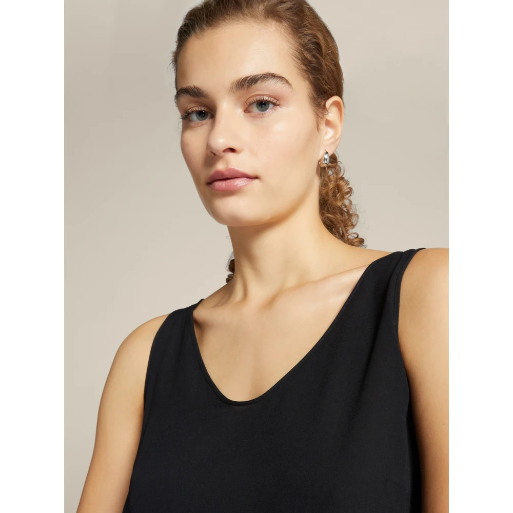 Elena Mirò Elegant Viscose Top Black Dames