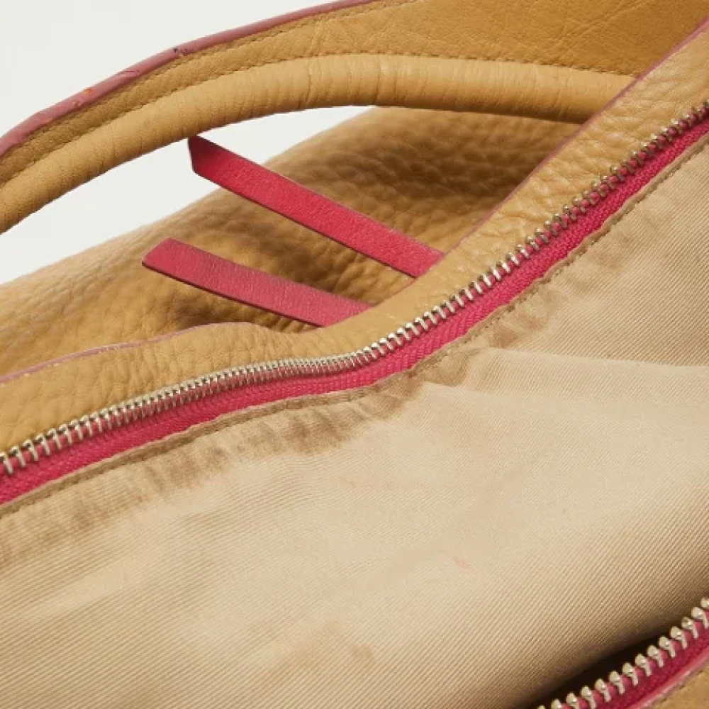 Coach Pre-owned Leather handbags Beige Dames