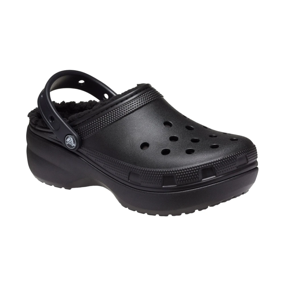 Crocs Donna Nero Ciabatte Da Classic Platform Lined - Immagine 4