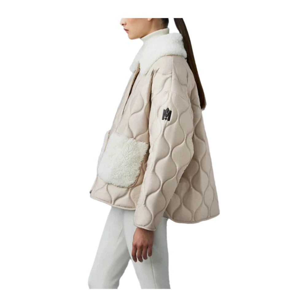 Mackage Jas met imitatiebont kraag Beige Dames