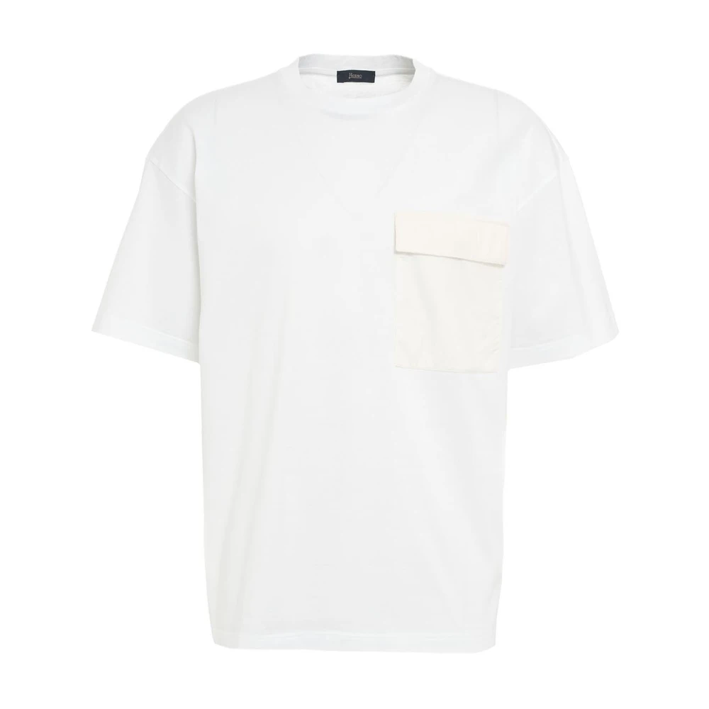 Herno Witte T-shirts Polos voor Heren White Heren