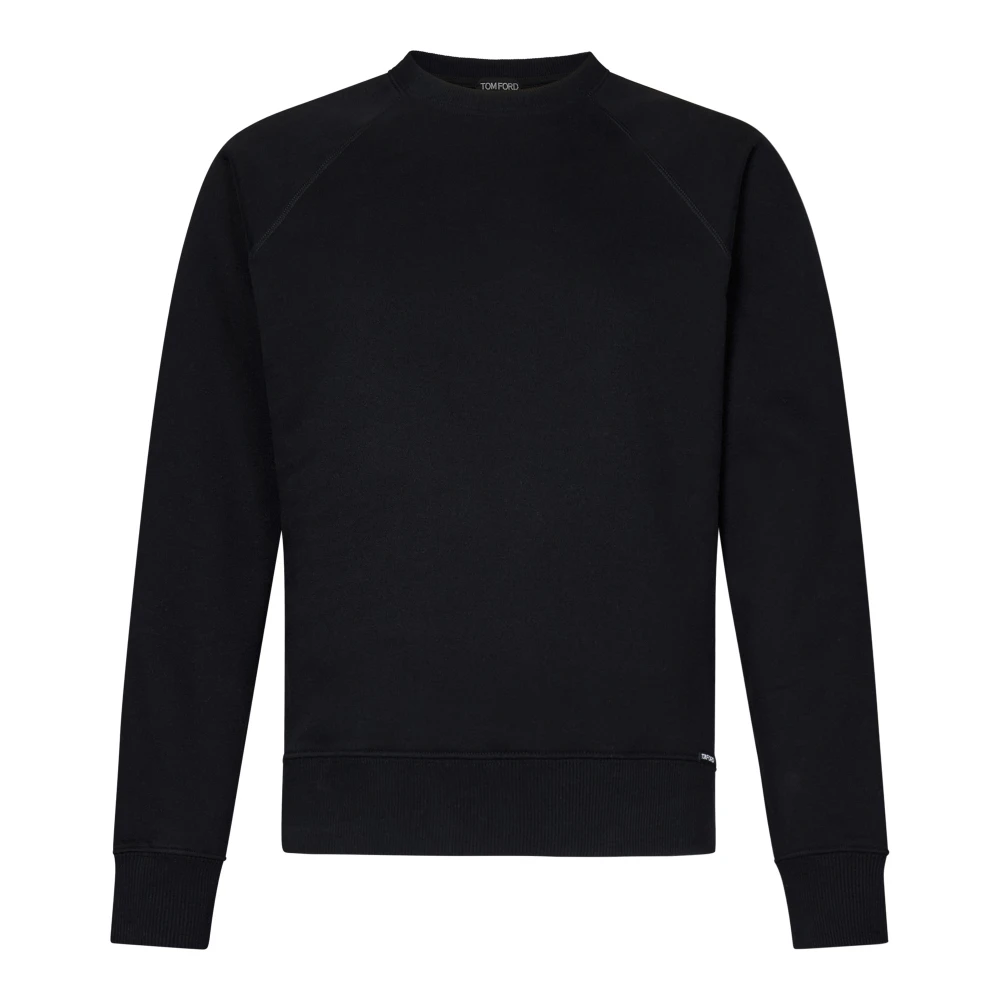 Tom Ford Men's Black Cotton Crewneck Jumper - Sweatshirts - L- Sweatshirts & Hoodies