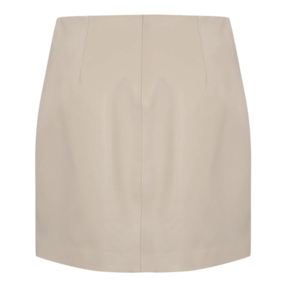 Elisabetta Franchi Bloemen Leren Minirok Yellow Dames
