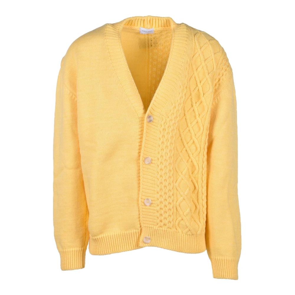Family First Gezellig Gebreid Vest Yellow Heren