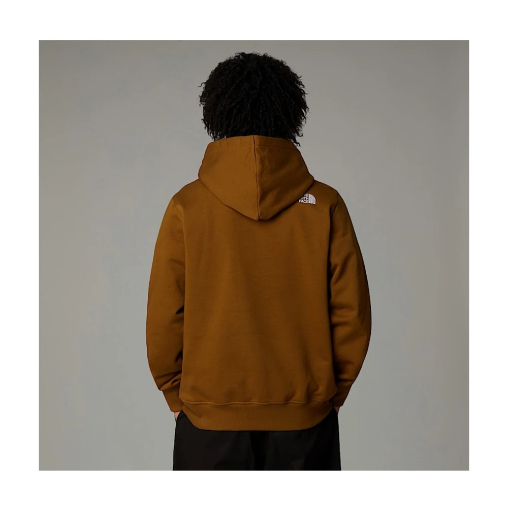 The North Face Geborduurde logo hoodie Bruin Brown Heren