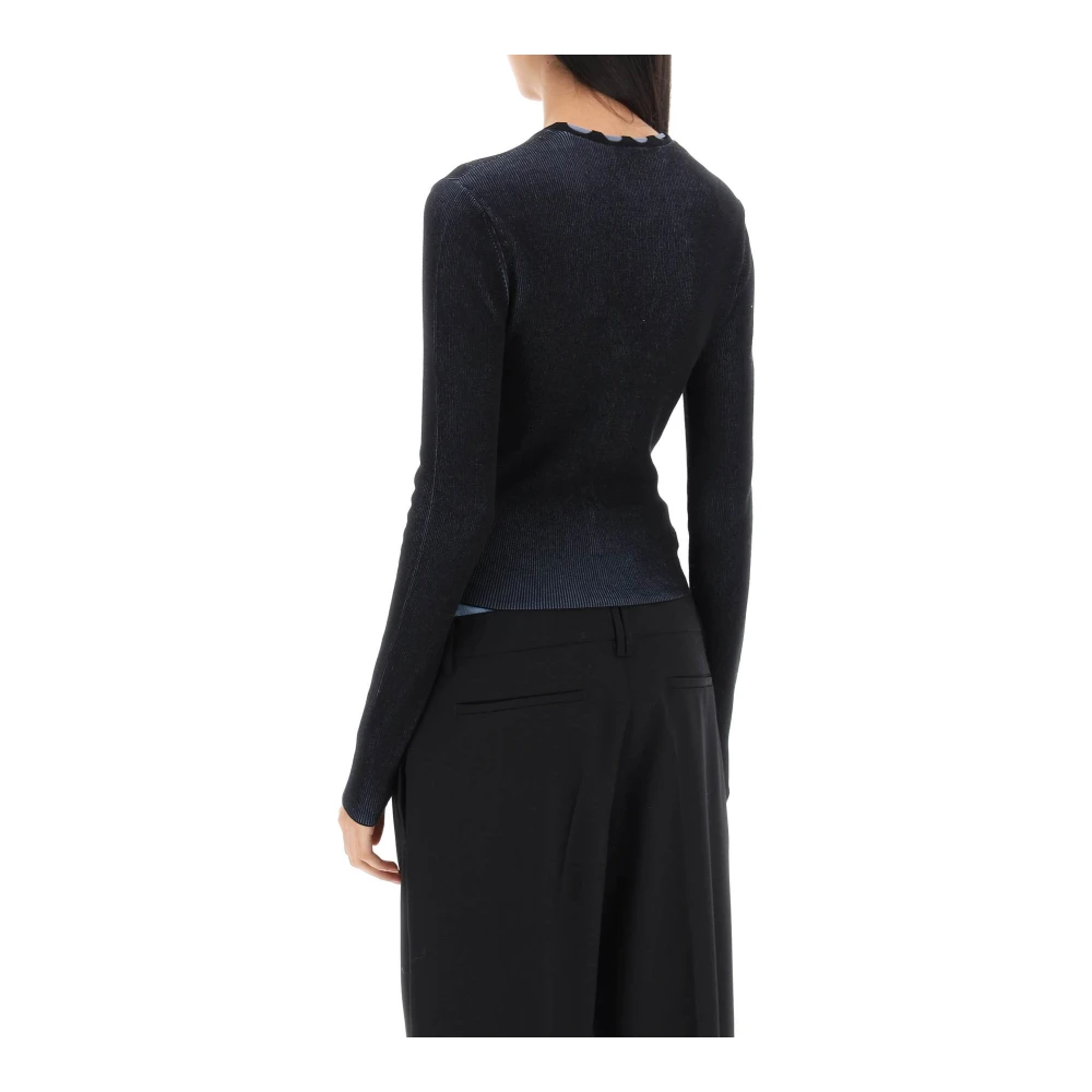 Dion Lee Tweekleurige vetercardigan Black Dames