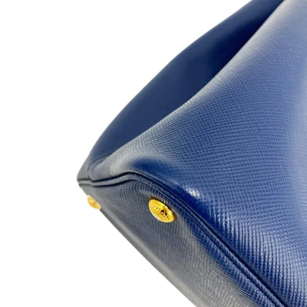 Prada Vintage Pre-owned Leather handbags Blue Dames