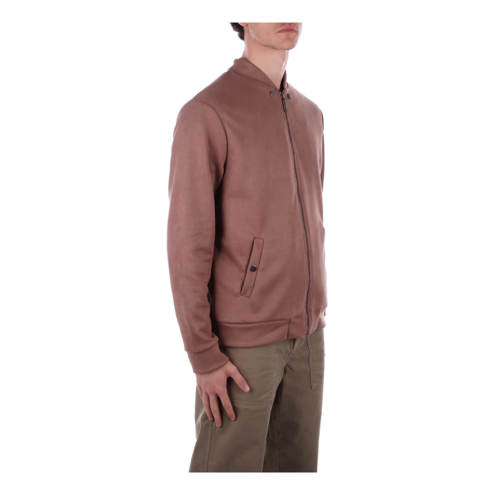 Costume National Bruine jas met rits en zakken Brown Heren