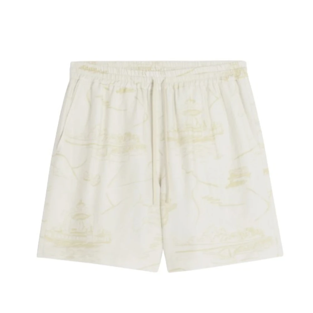 Maison Kitsuné Beige Casual Shorts, Male, L, Lightweight Shorts