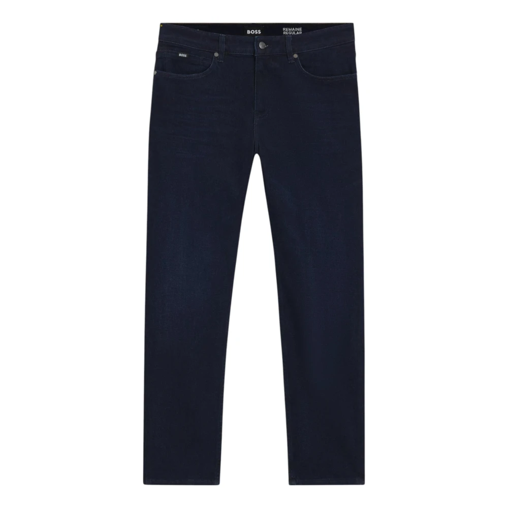 Hugo Men's Blue Dark Straight Fit Jeans - Slim Fit Jeans - W36 L32 - Jeans