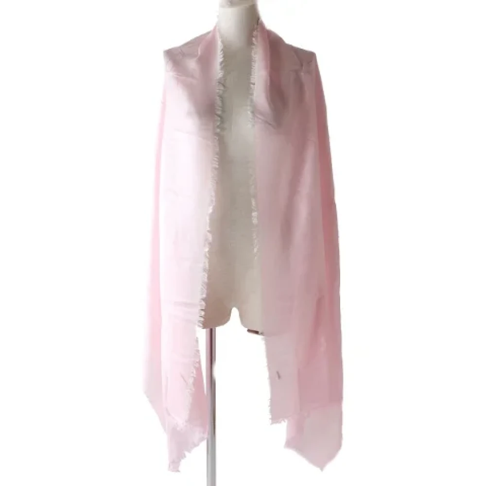 Salvatore Ferragamo Pre-owned Wool scarves Pink Dames