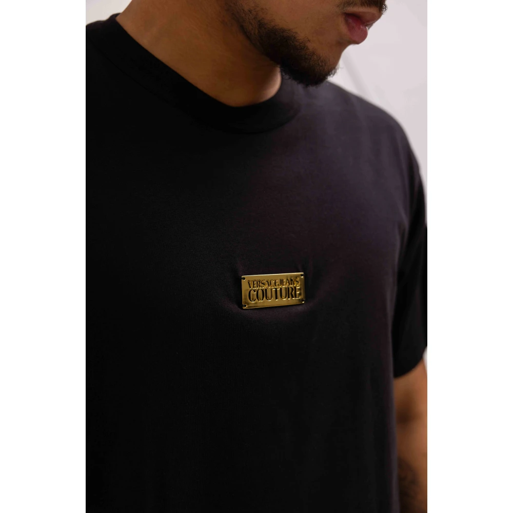 Versace Jeans Couture Zwart Logo Regular T-Shirt Heren Black Heren