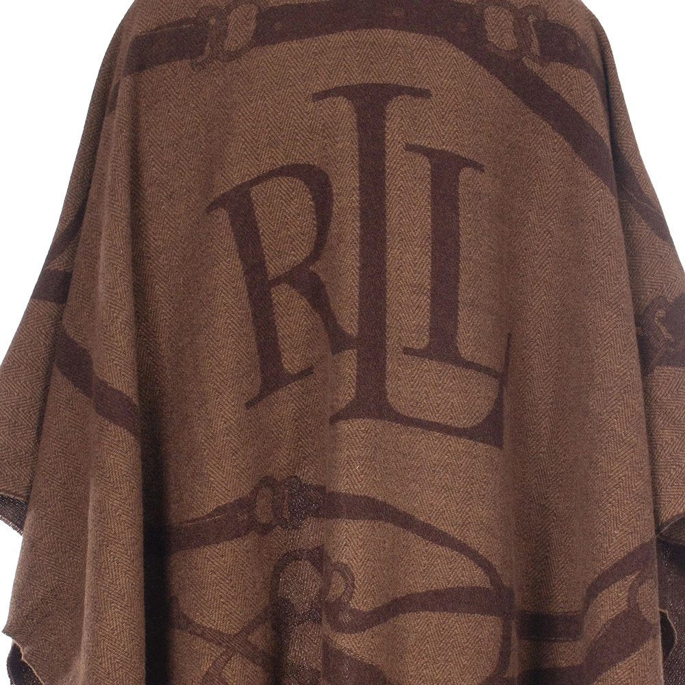 Ralph Lauren Poncho Lauren Brown Dames