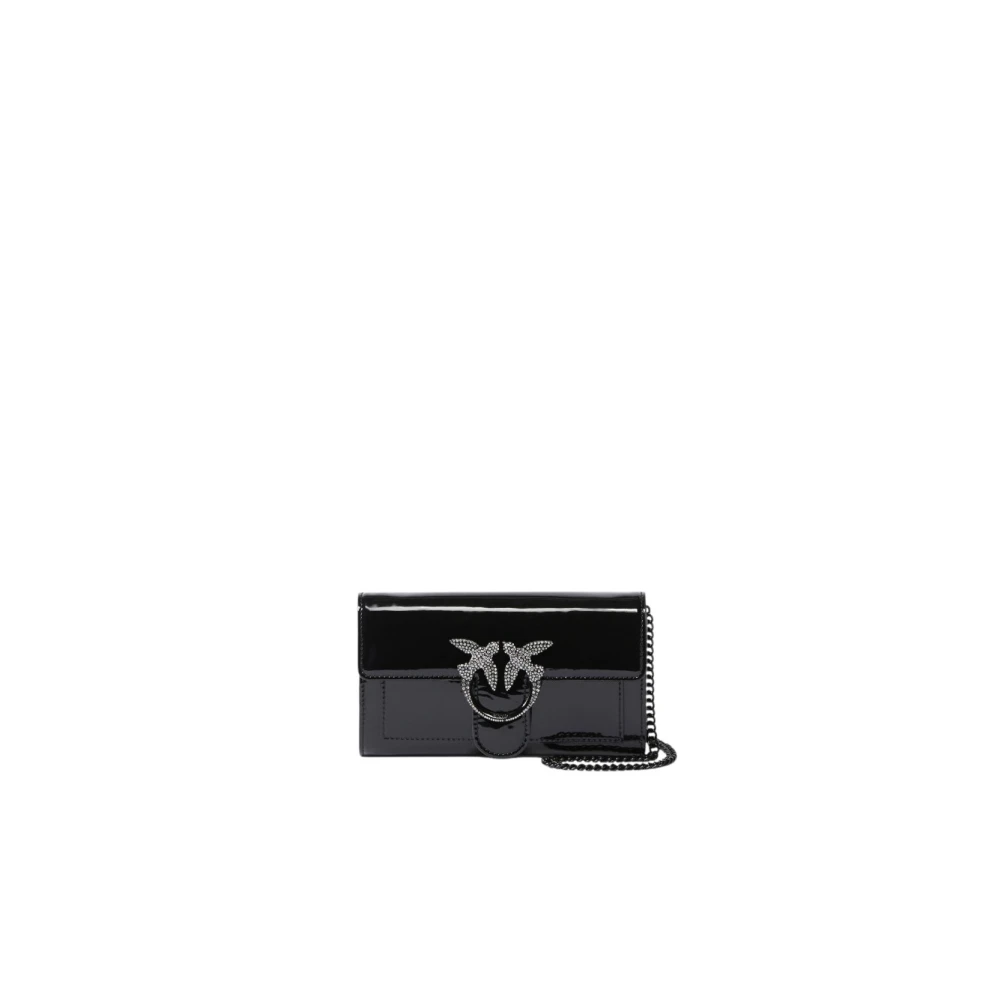 pinko Stijlvolle Leren Tas Black Dames