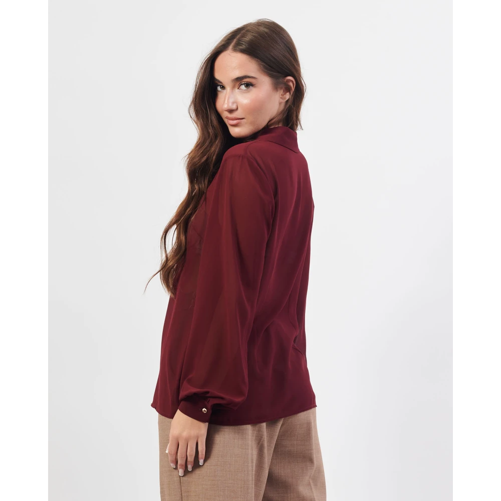 Fracomina Bordeaux Blouses voor Vrouwen Red Dames