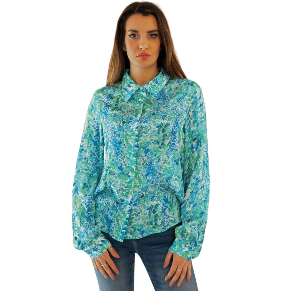 Fracomina Bloemenprint Shirt Voorjaar-Zomer 2024 Collectie Multicolor Dames