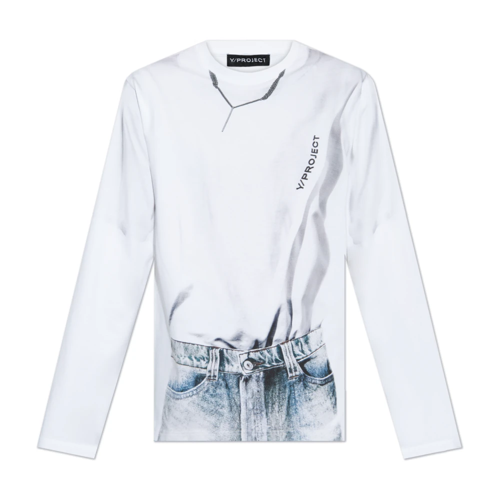 Y Project Bedrukt T-shirt White Heren