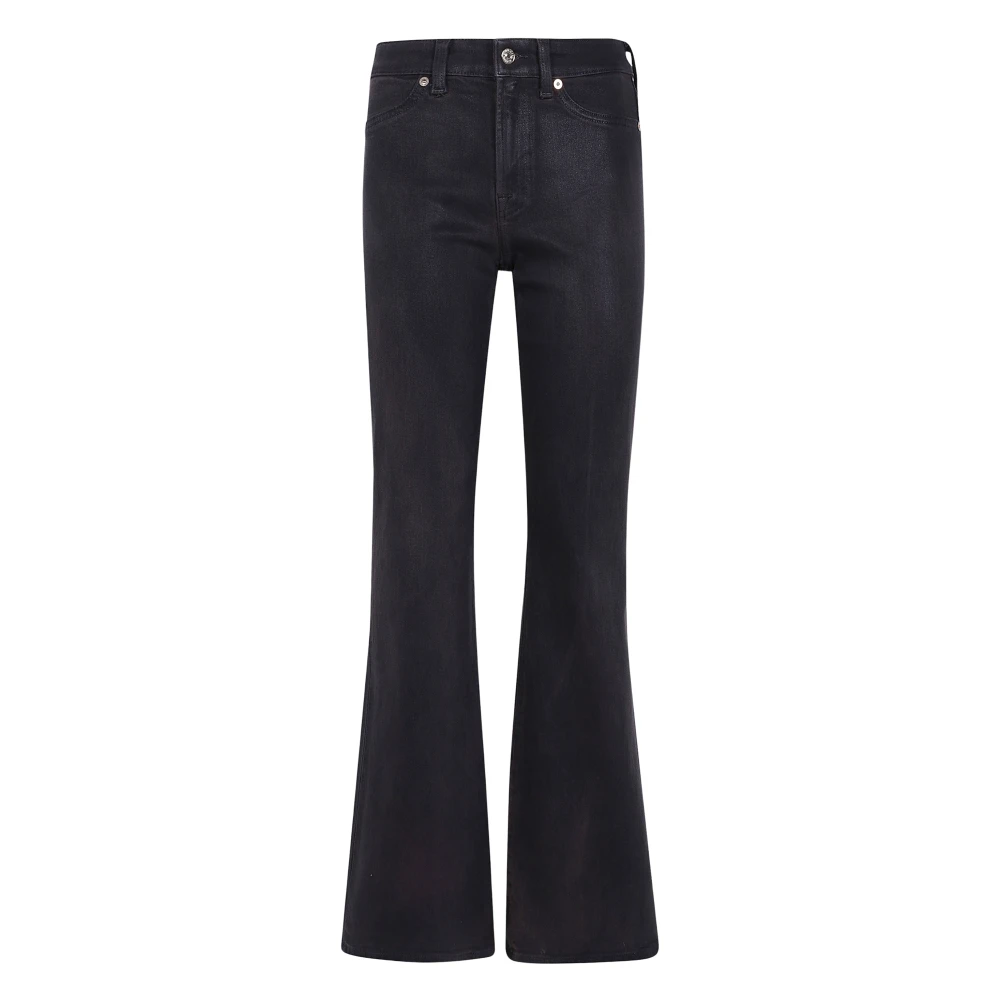 7 For All Mankind Flared Jeans - Female - Flare Jeans - Black - W28 - Jeans