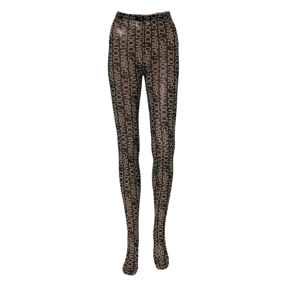 Dolce & Gabbana Sheer Stretch Tights Socks - Female - Tights - Black - L - Underwear