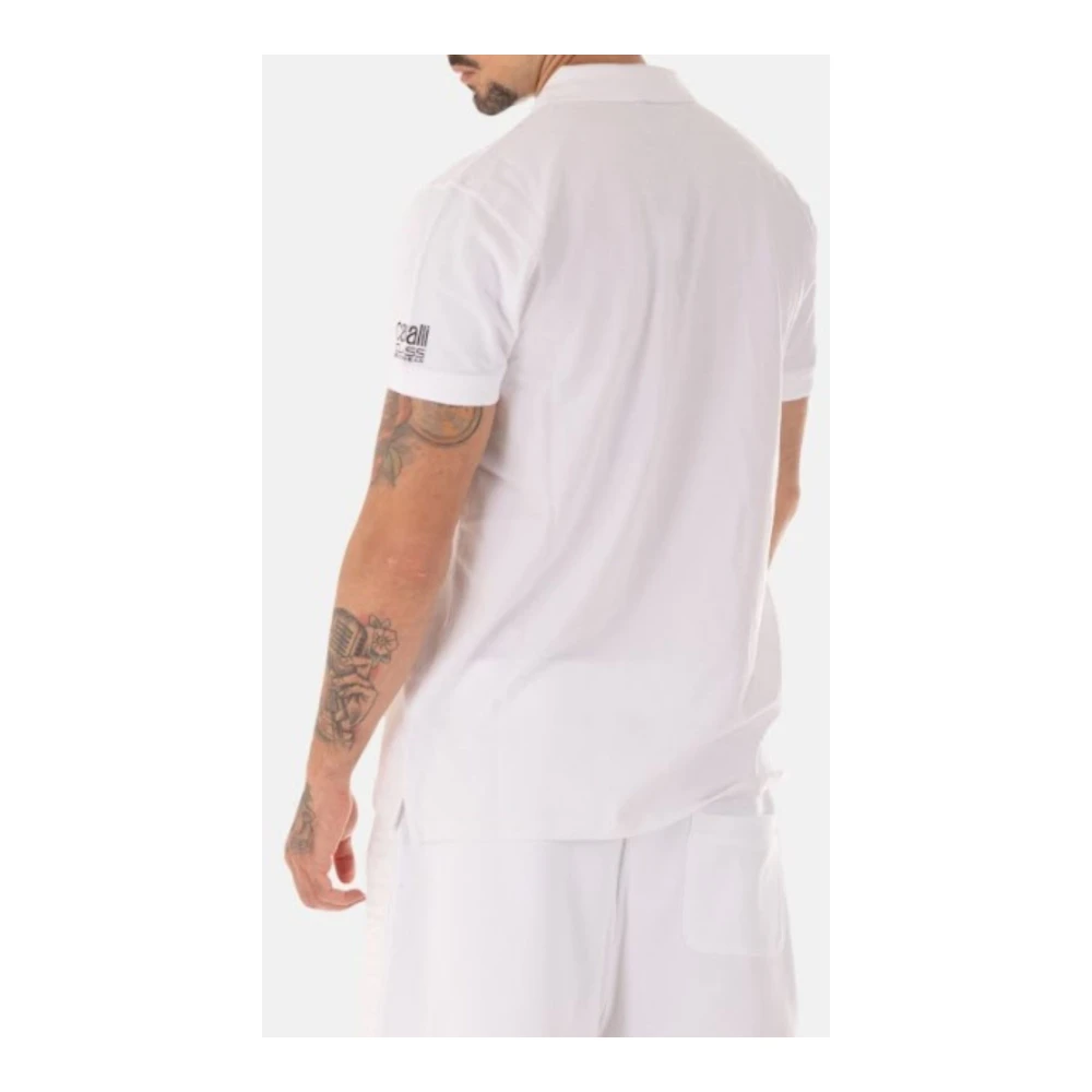 Just Cavalli Heren Logo Polo Shirt White Heren