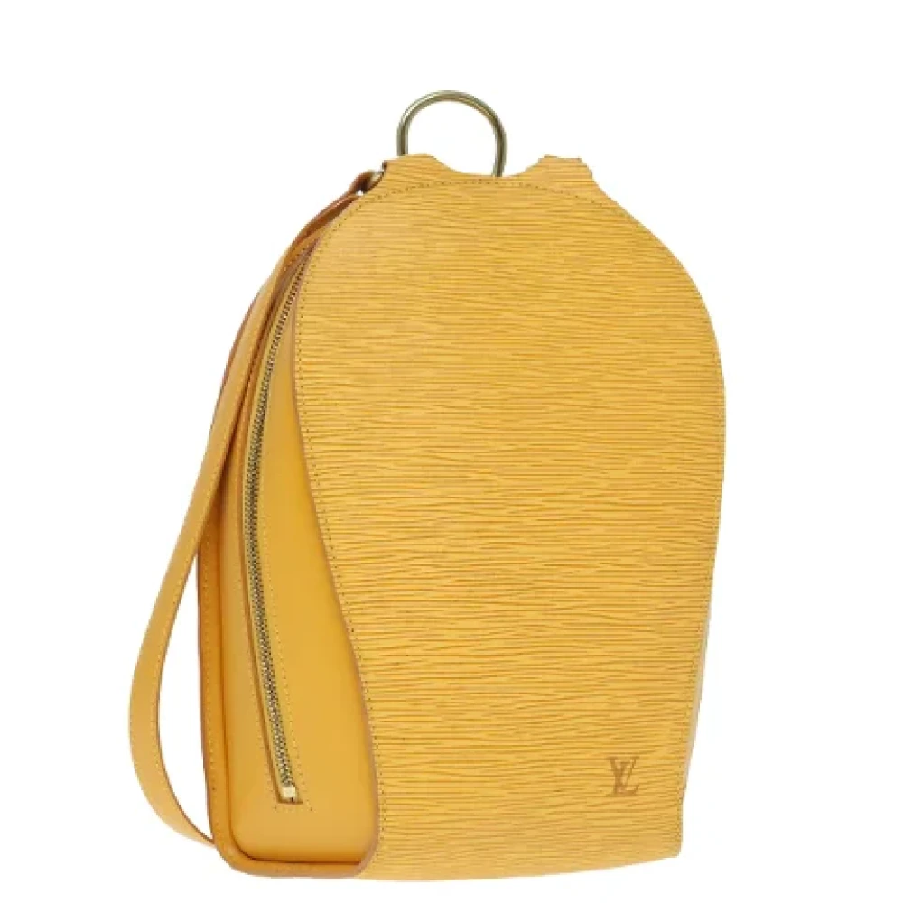 Louis Vuitton Vintage Pre-owned Leather backpacks Yellow Dames