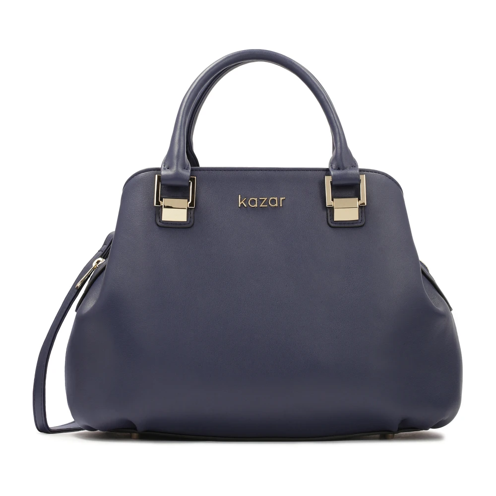 Kazar Marineblauwe leren handtas met handgrepen Blue Dames
