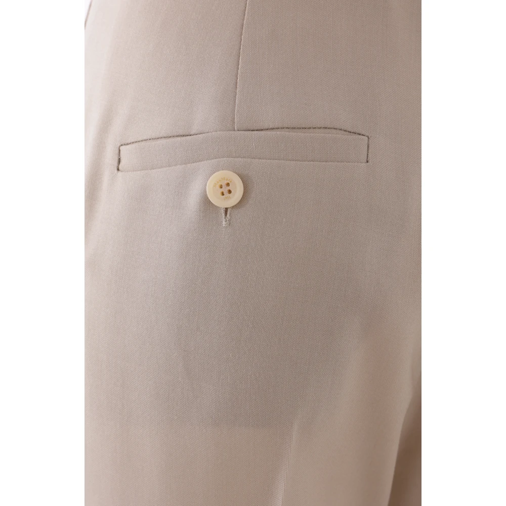 Max Mara Beige Mohair en Zijden Broek Beige Dames