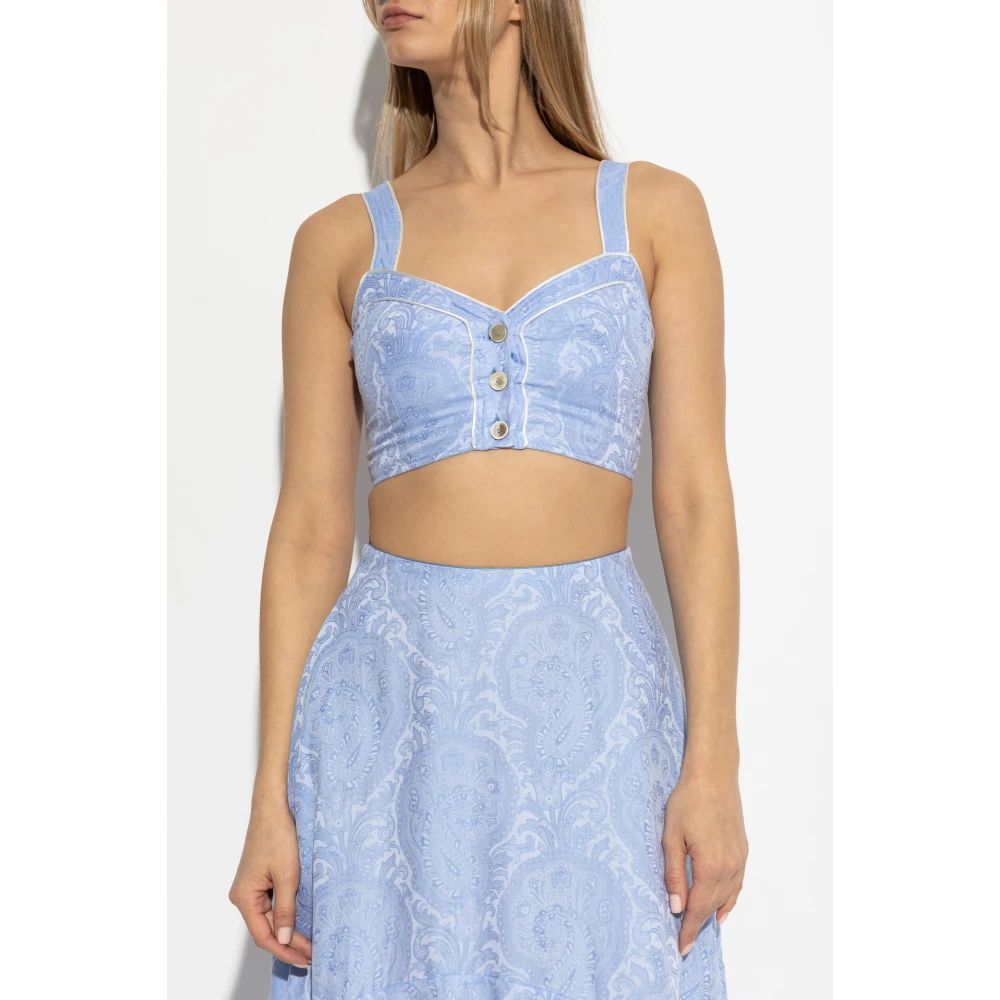 ETRO Korte bandtop Blue Dames