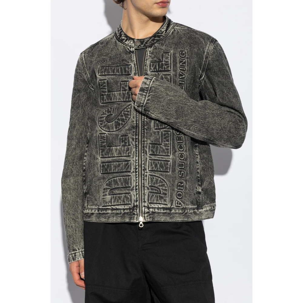 Diesel Denim Jacket D-Glory-S1 Gray Heren
