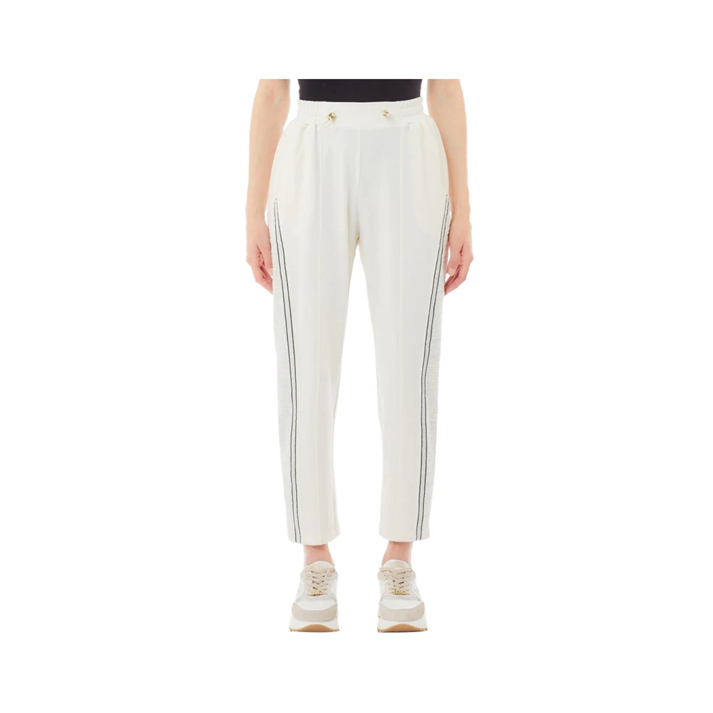 Liu Jo Beige Trendy Broek met Riem Beige Dames