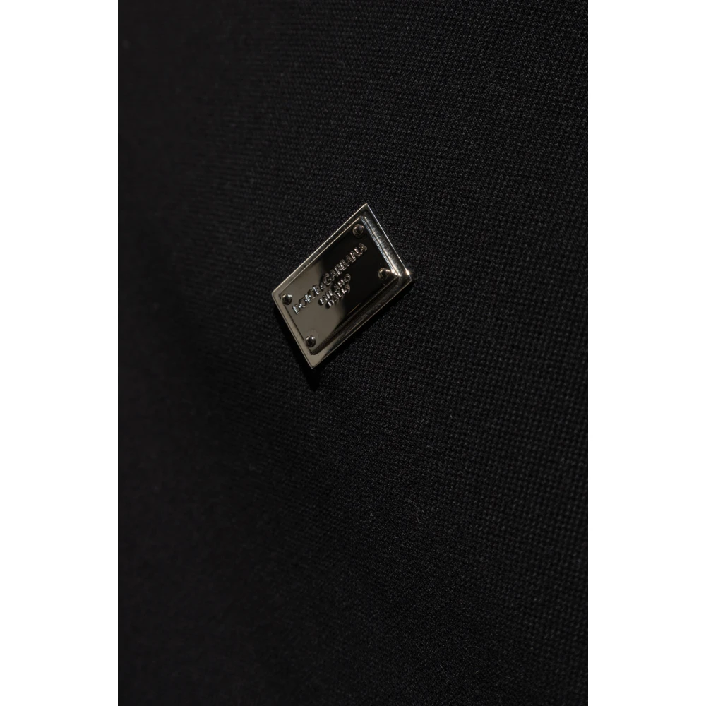 Dolce & Gabbana T-shirt met logo applicatie Black Heren