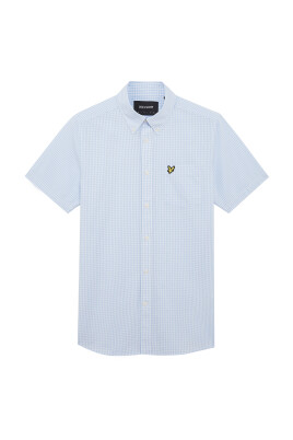 short-sleeve-slim-fit-gingham-shirt