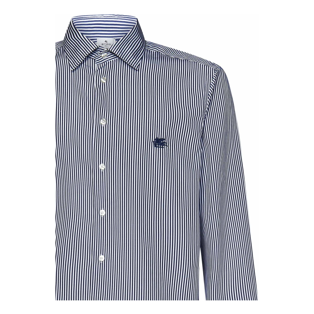 ETRO Shirts Blue Heren
