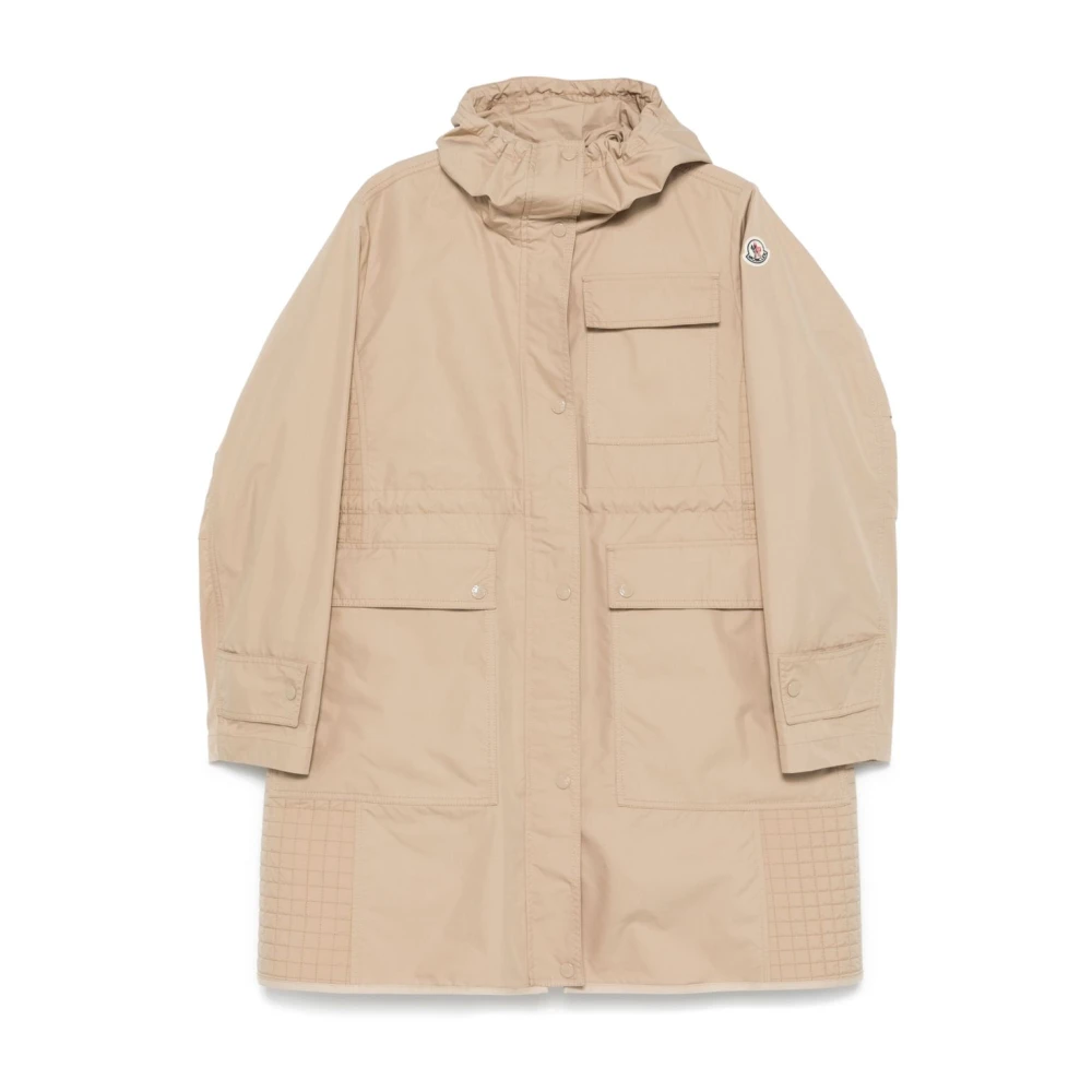 Moncler - Coats > Parkas - Beige - Moncler - Modalova