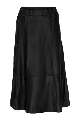 black-a-shape-leather-skirt
