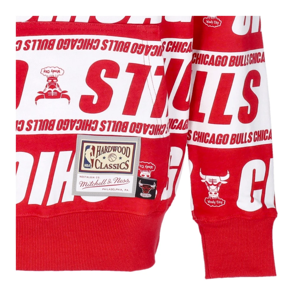 Mitchell & Ness Chicago Bulls Hoodie Hardwood Classics Red Heren