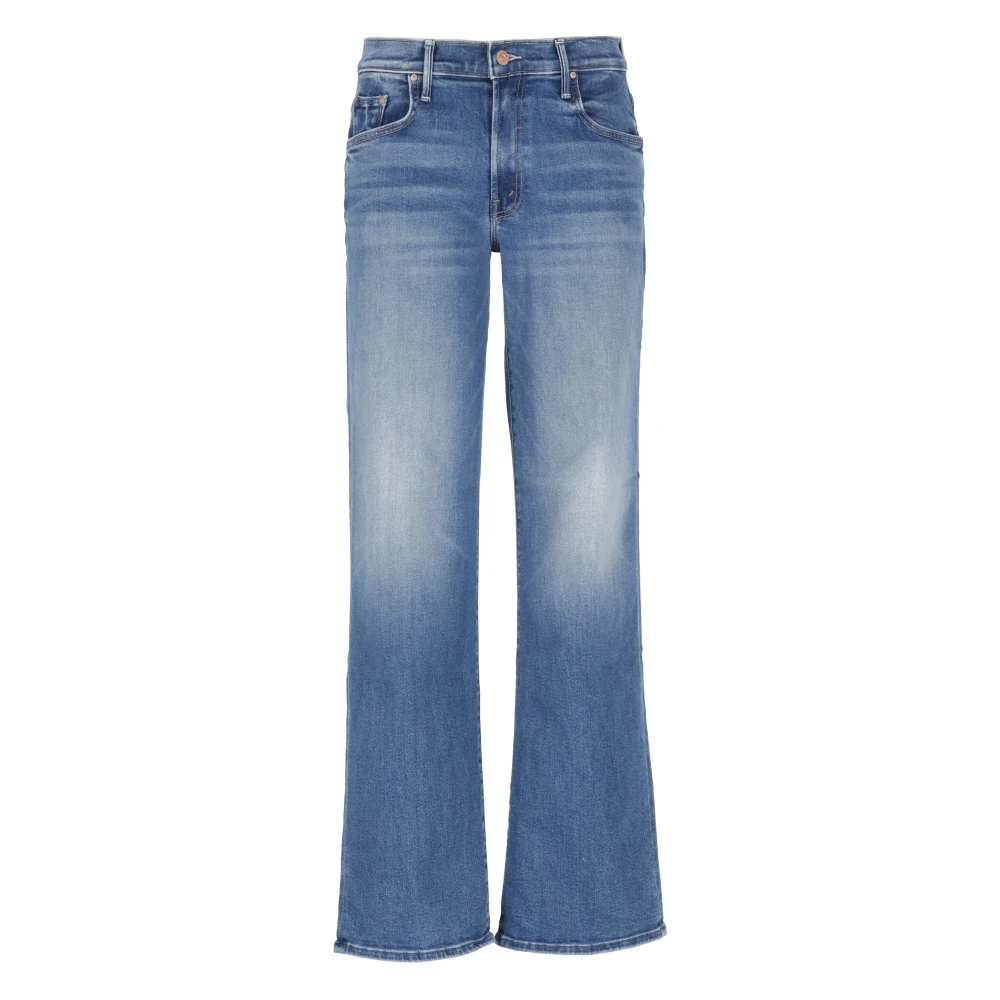 Mother Blauwe Katoenen Jeans met Riemlussen Blue Dames