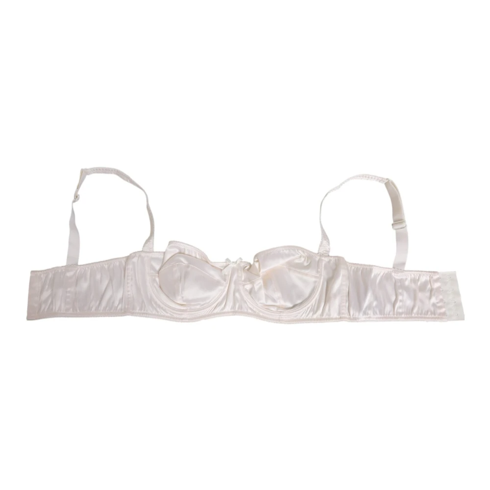 Dolce & Gabbana Women's White Silk Satin Balconnet Bra