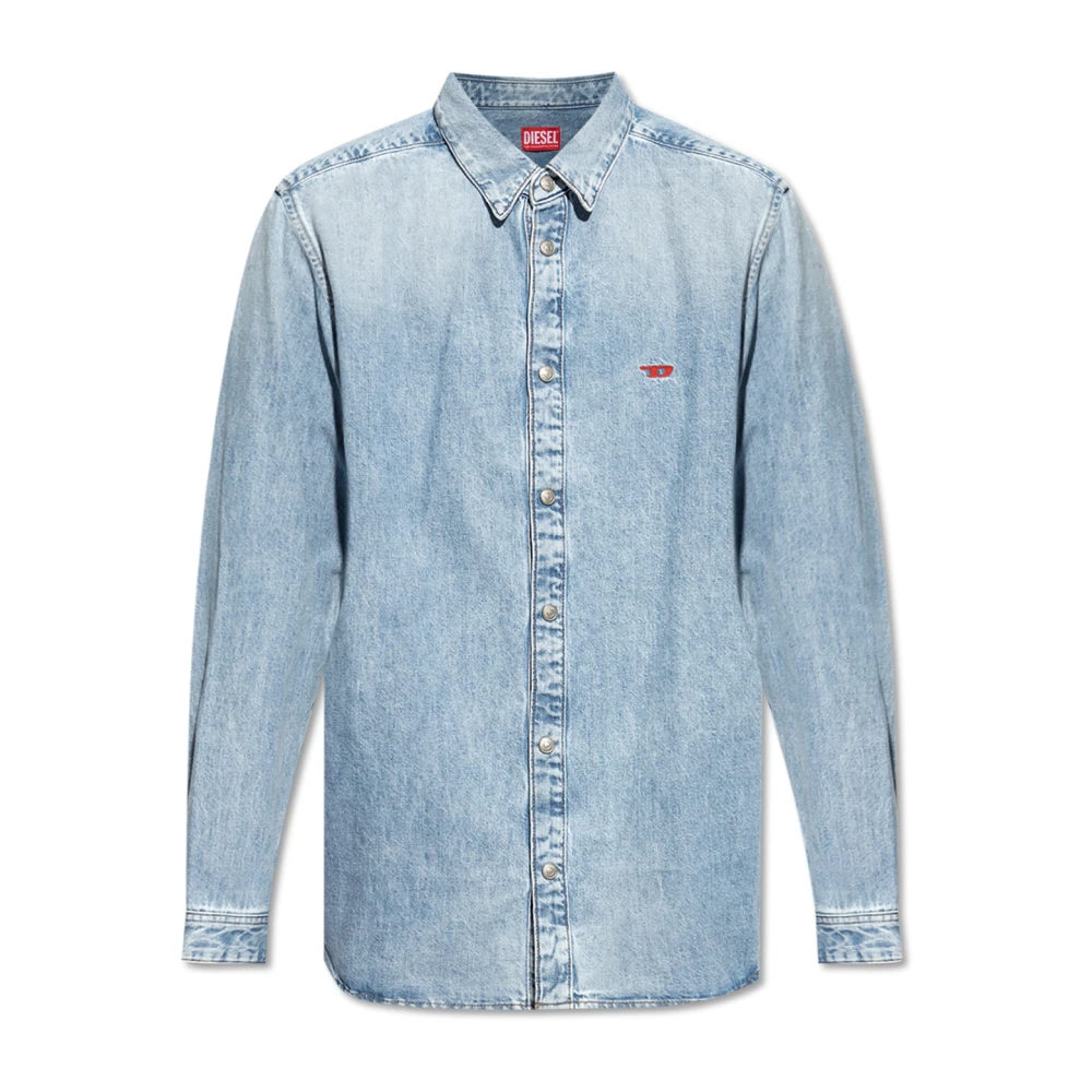 Diesel Hombre Azul Camisas, Talla: 2XL