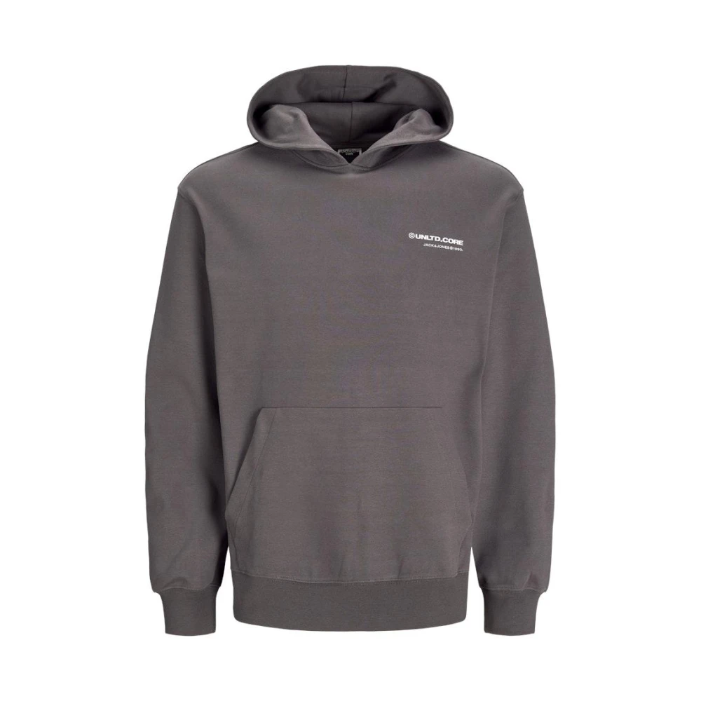Jack & jones Gedrukte Sweat Hoodie in Straat Bruin Brown Heren