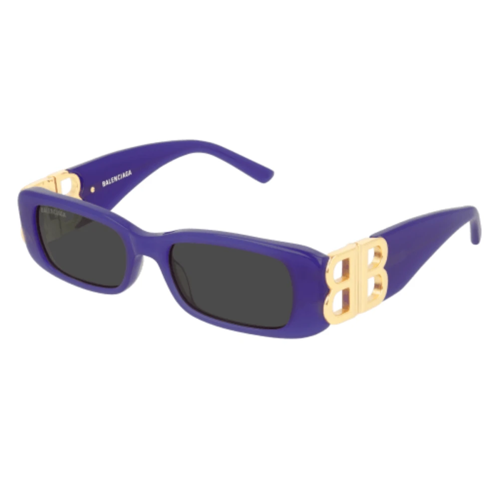 Balenciaga Vintage-ge?nspireerde zonnebril met smal rechthoekig frame Purple Dames