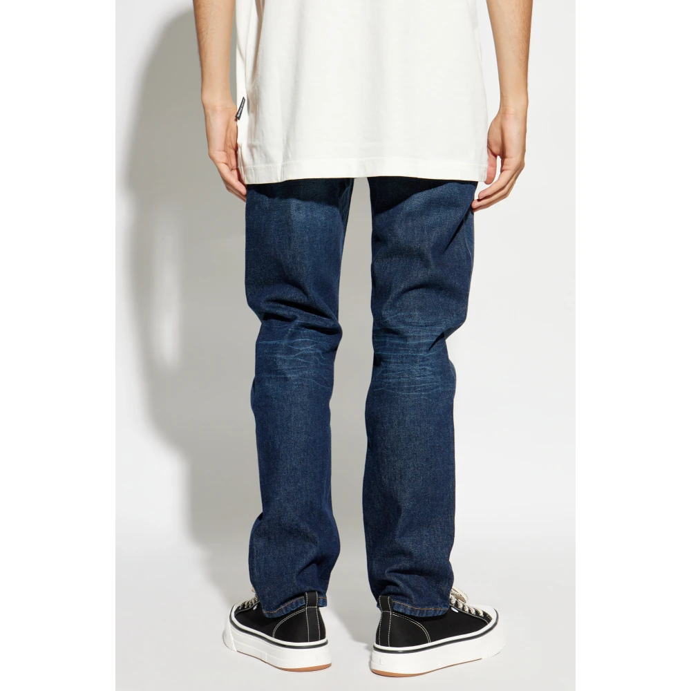 Palm Angels Tapered Leg Jeans Blue Heren