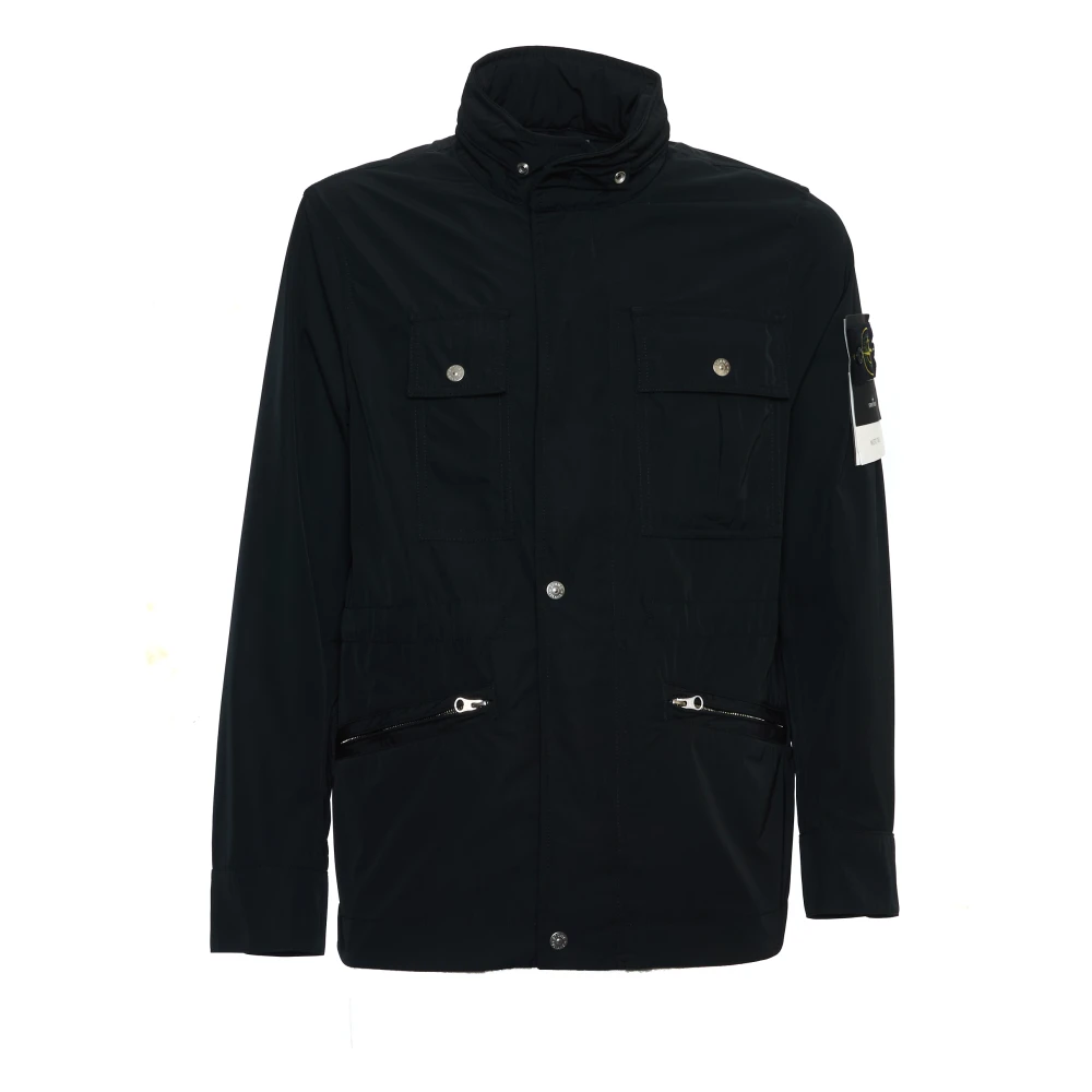 Stone Island Zwarte field jacket voor heren Black Heren