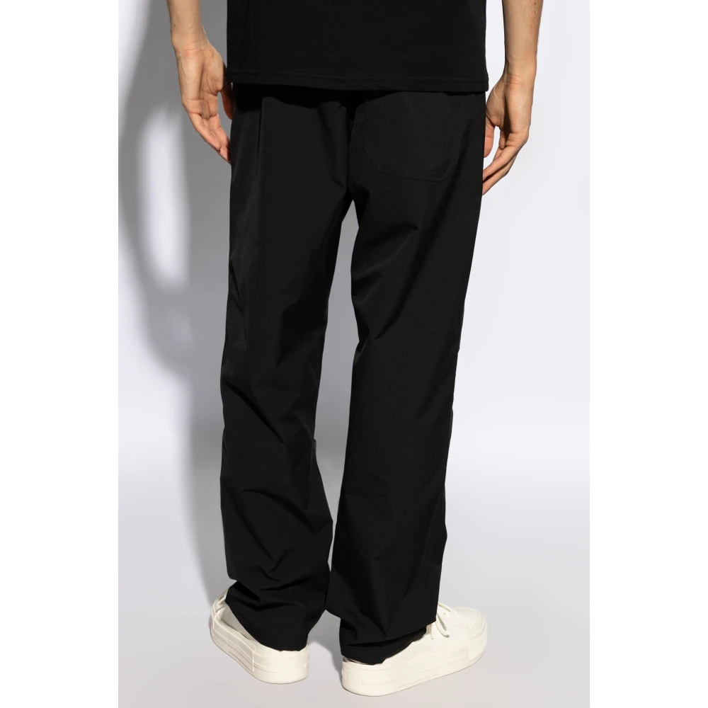 A.p.c. Broek met manchetten aangetrokken met trekkoorden Black Heren