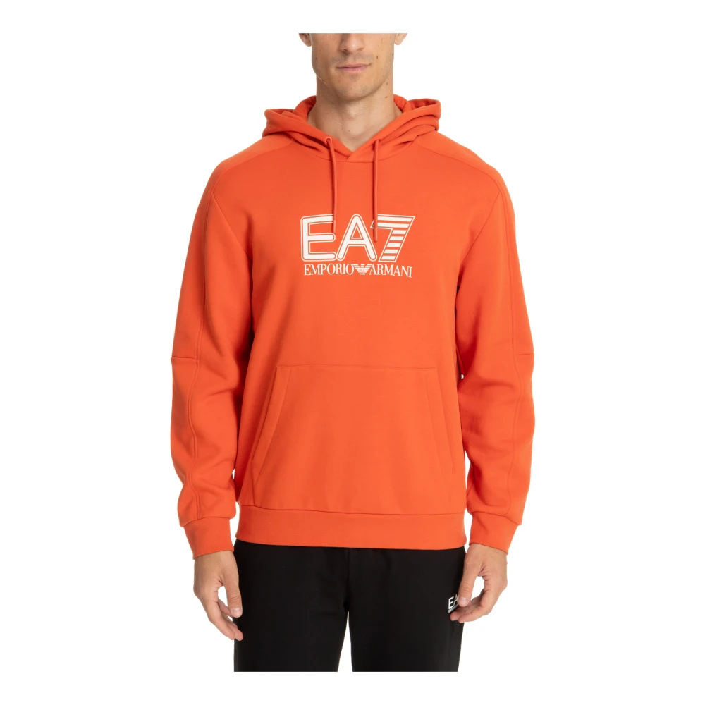 Emporio Armani EA7 Capuchon met Logo Zak Orange Heren
