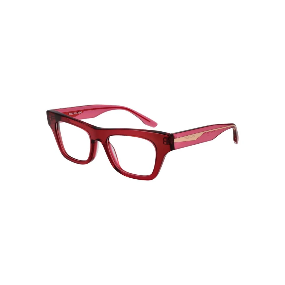 Trussardi Women's Purple Glasses, One Size, Stylish Rectangular Glasses Frame