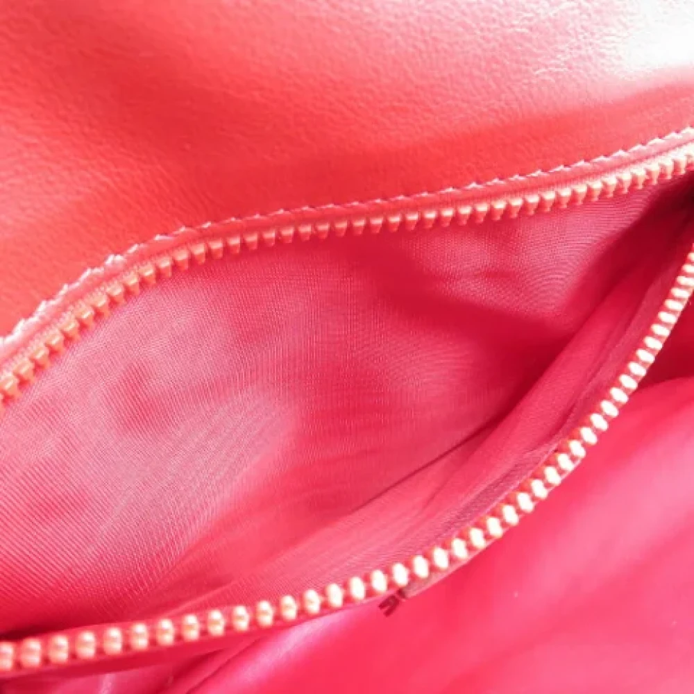 Celine Vintage Pre-owned Leather shoulder-bags Red Dames