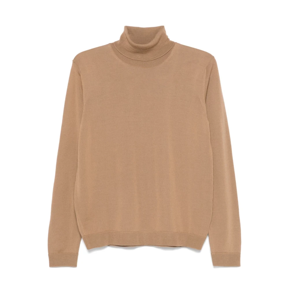 Roberto Collina Kameeltrui Dolcevita Stijlvolle Mode Brown Heren