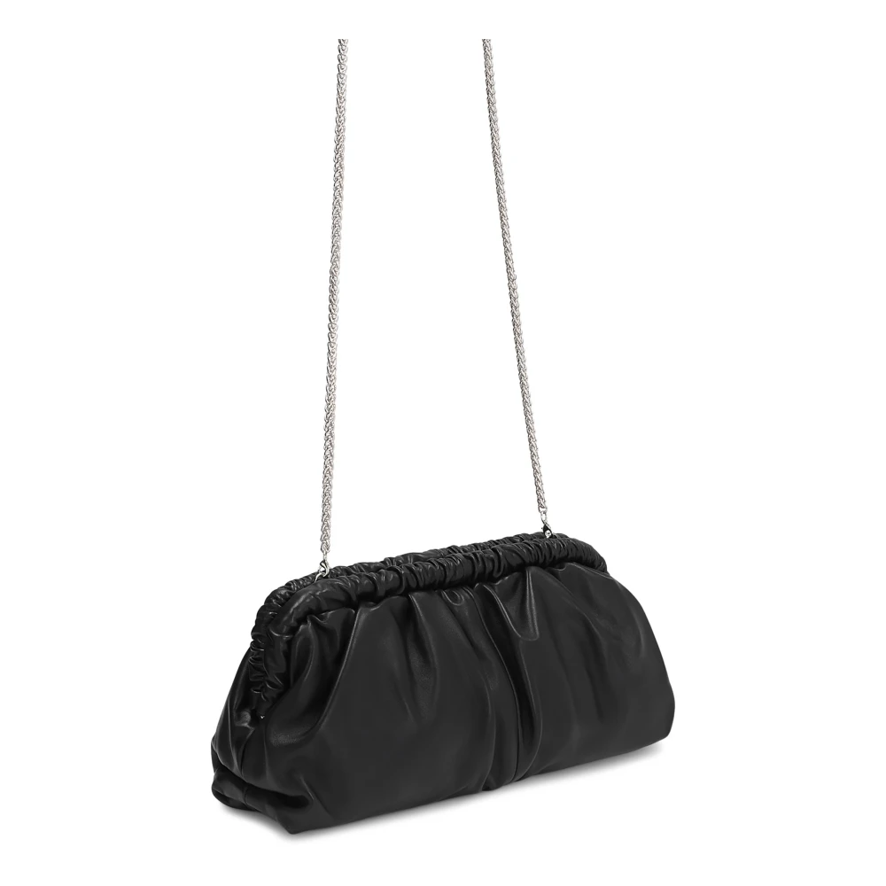 Kazar Zwarte leren handtas met zacht volume-effect Black Dames